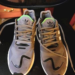 Adidas Day Jogger 'Grey Green' lace up sneakers